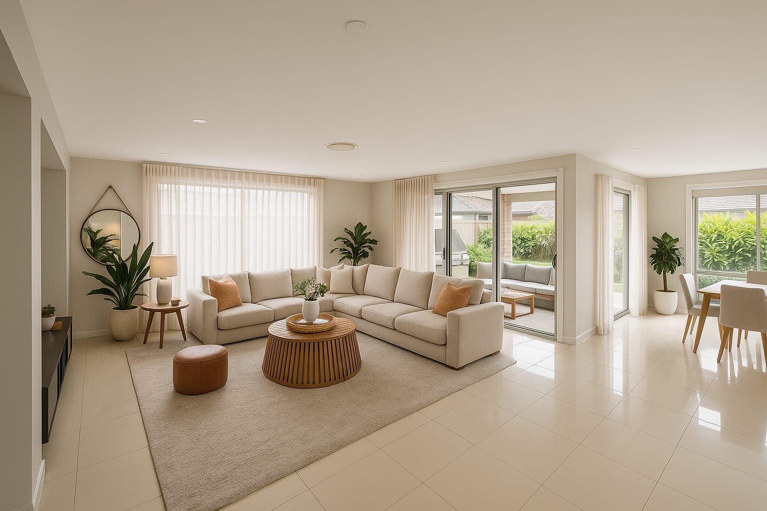 After AI staging - Living room